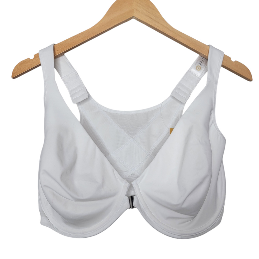 NWT Delimira White Posture Bra W698 38F Full Figure Comfort Underwire